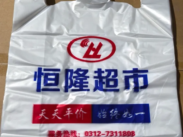 钱丰塑料 - 高档商品零售手提袋（LDPE（高光亮低压料）材料）实物拍摄图